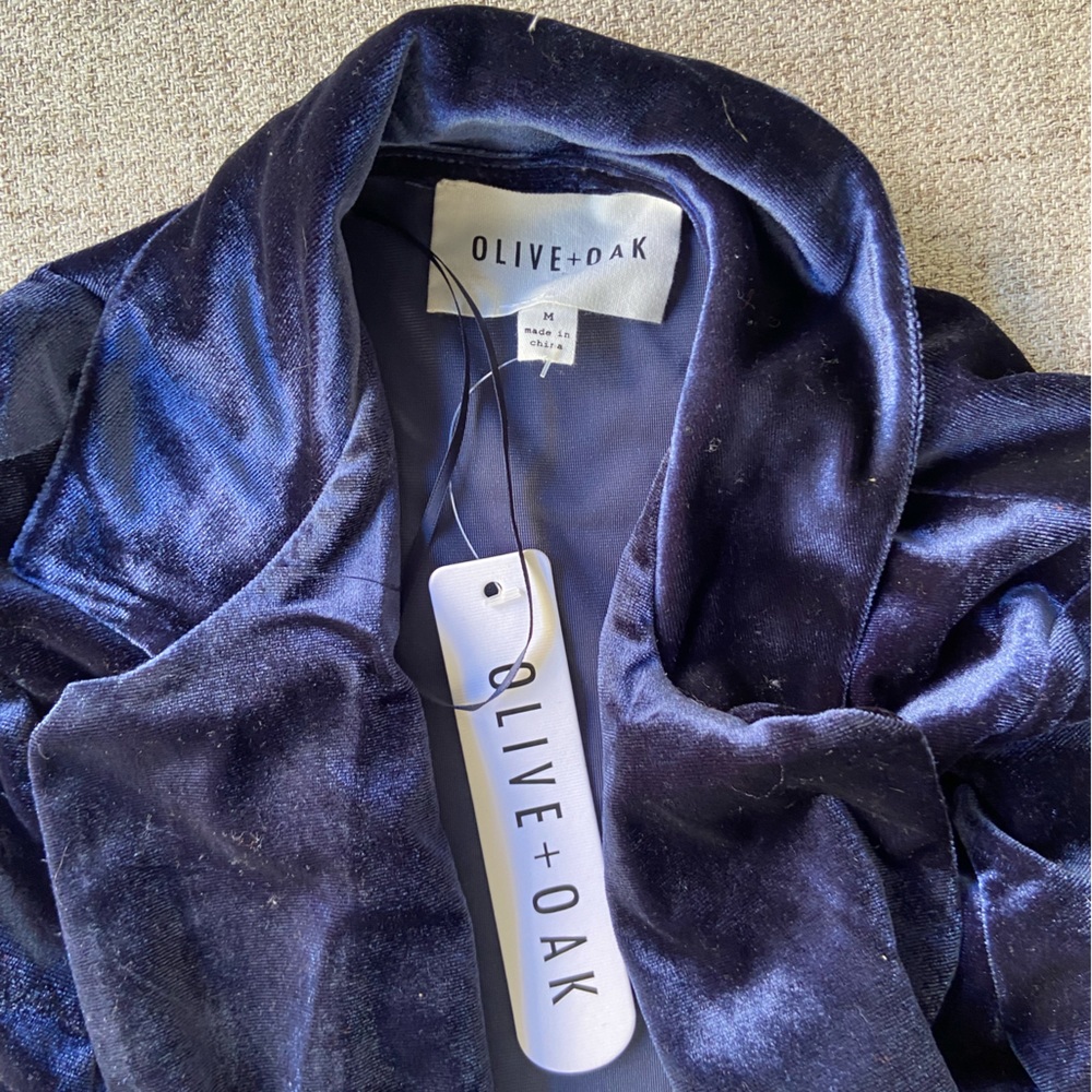 Women’s Navy Velvet Blazer